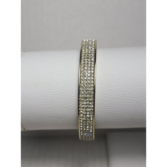 Juicy Couture Gold Tone Pave Crystal Hinged Bracelet - Picture 1 of 6